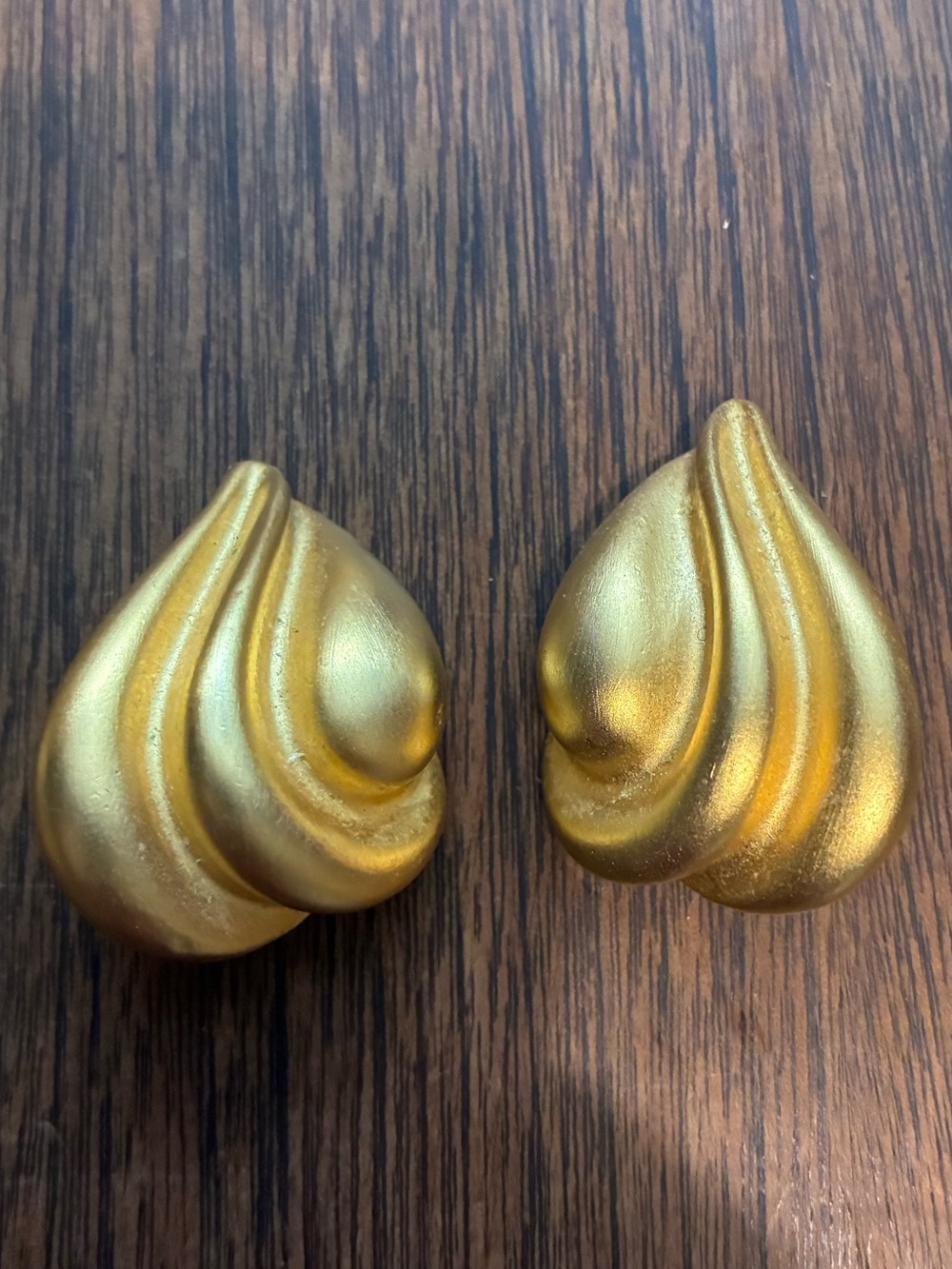 Gold Statement Clip On Earrings - Vintage